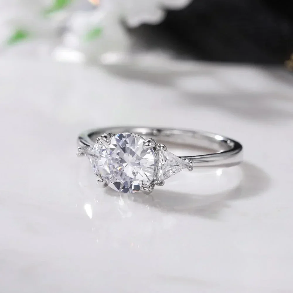 🔥OVAL CUT SILVER SOLITAIRE PROMISE WEDDING ENGAGEMENT RINGS, K762_6